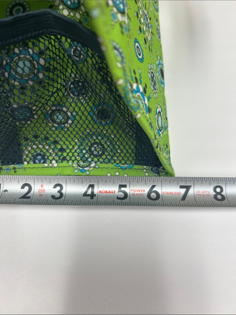 thirty-one Lime Green Circular Print Tote with Black Handles - Picture 6 of 7
